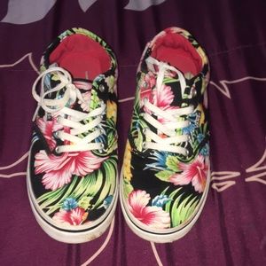 Floral printed vans